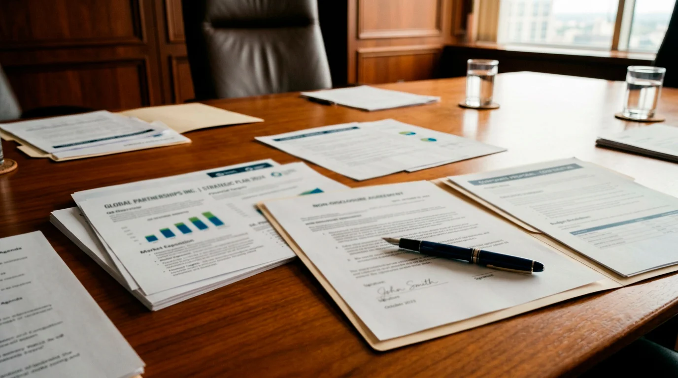 Business registration documents showing corporate structure details