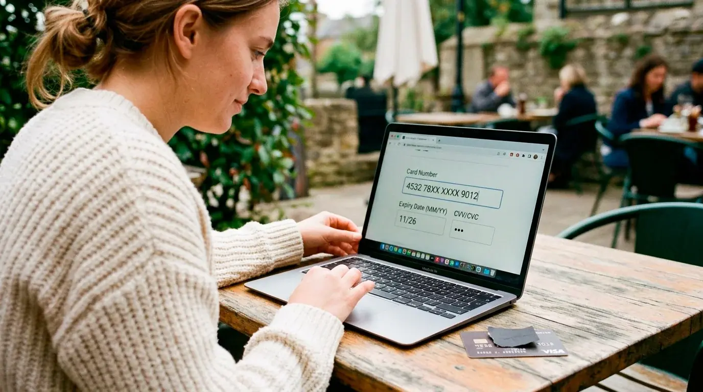 Credit card deposit form showing card details entry fields