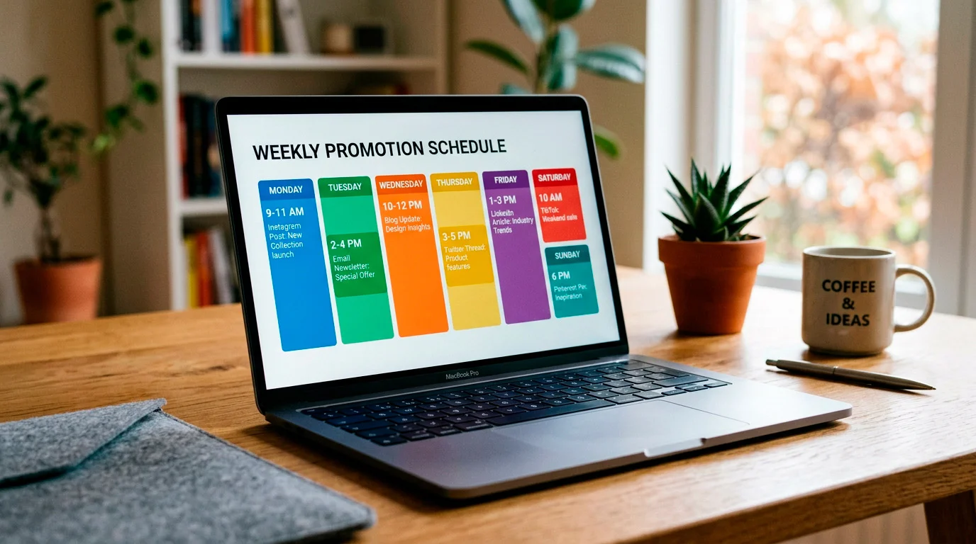 Daily promotion schedule showing bonus show timing and offers