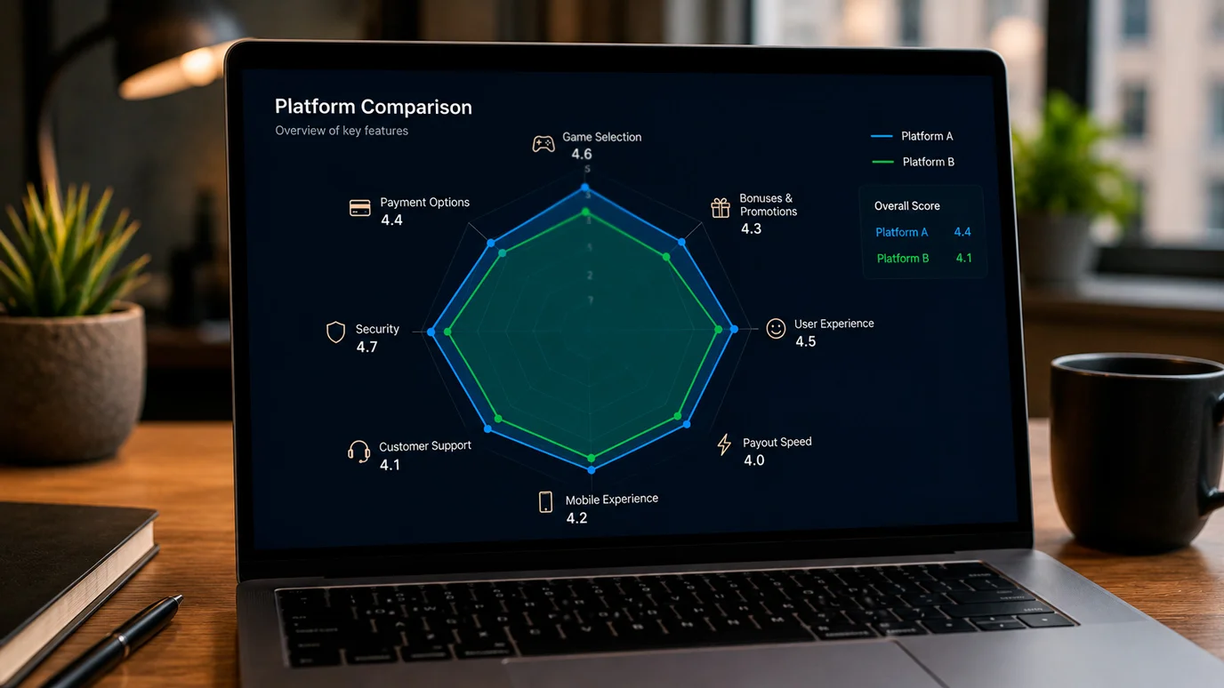 Final verdict scorecard comparing two sister casino platforms