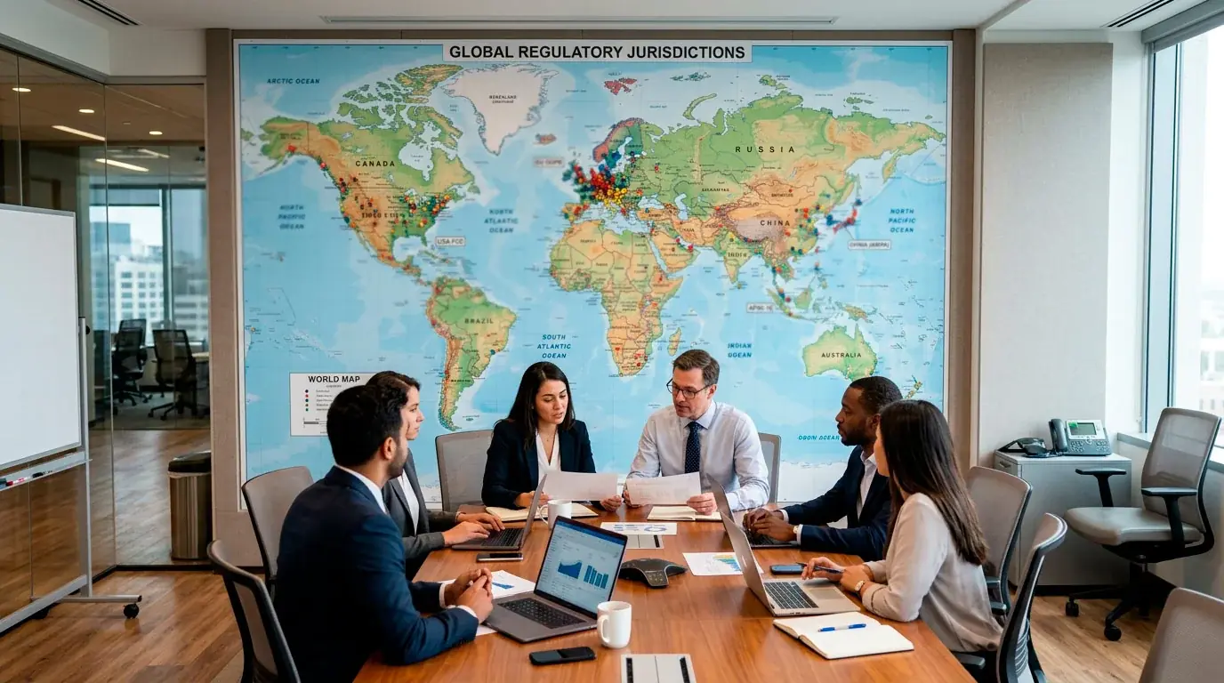 Global gambling regulation map showing jurisdictional differences