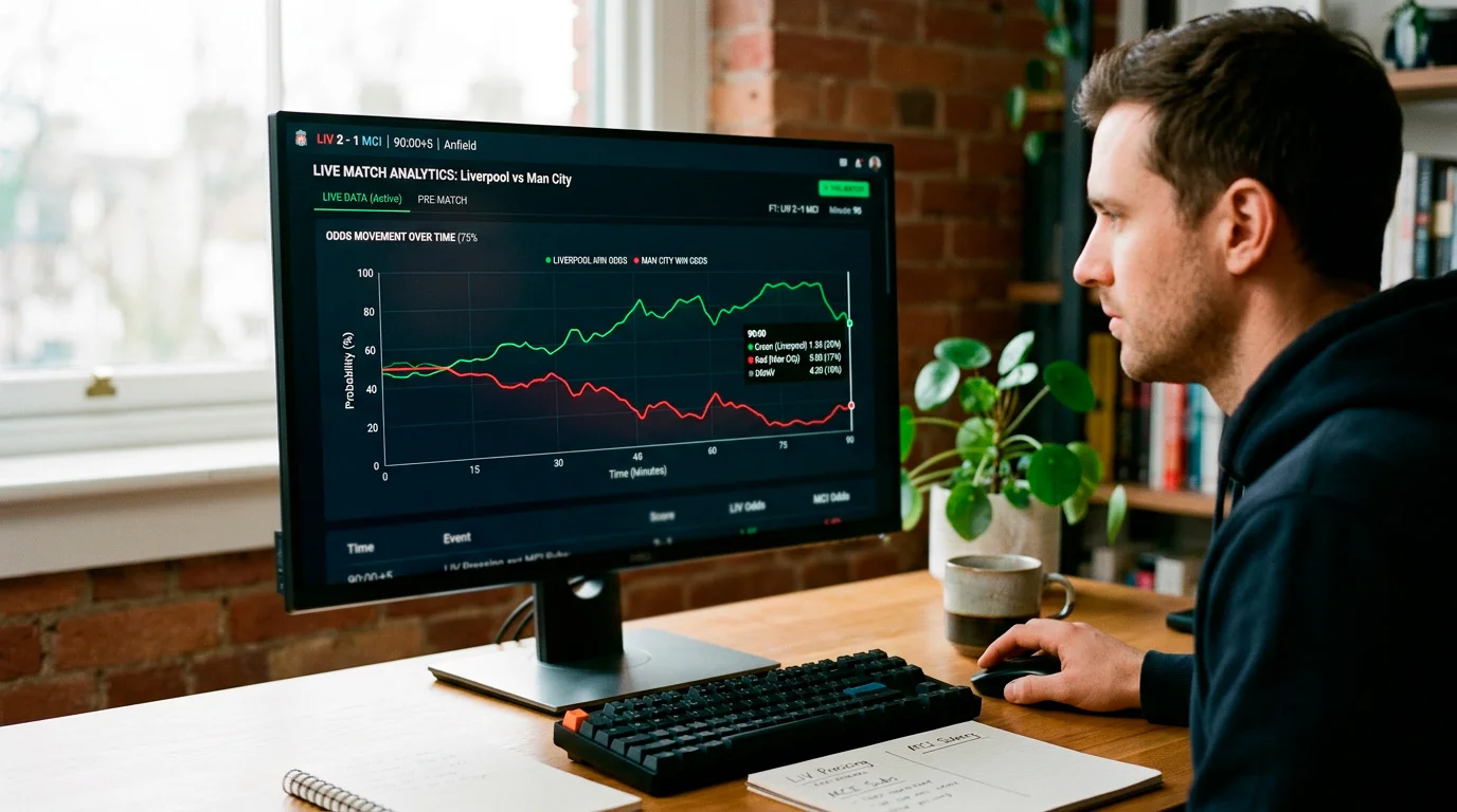 Odds movement tracker showing live betting line changes