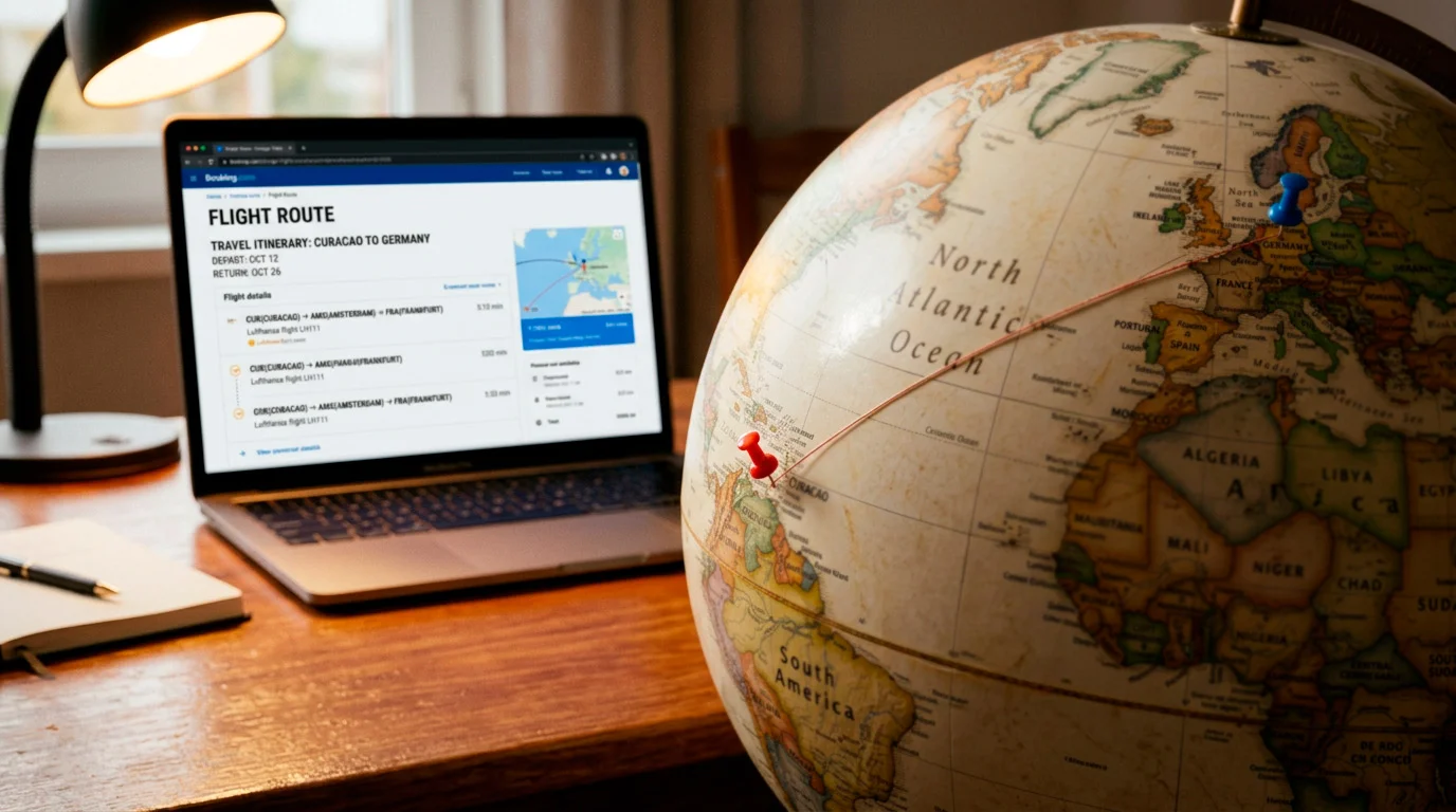 Concept of accessing offshore casino from Germany showing geographic distance