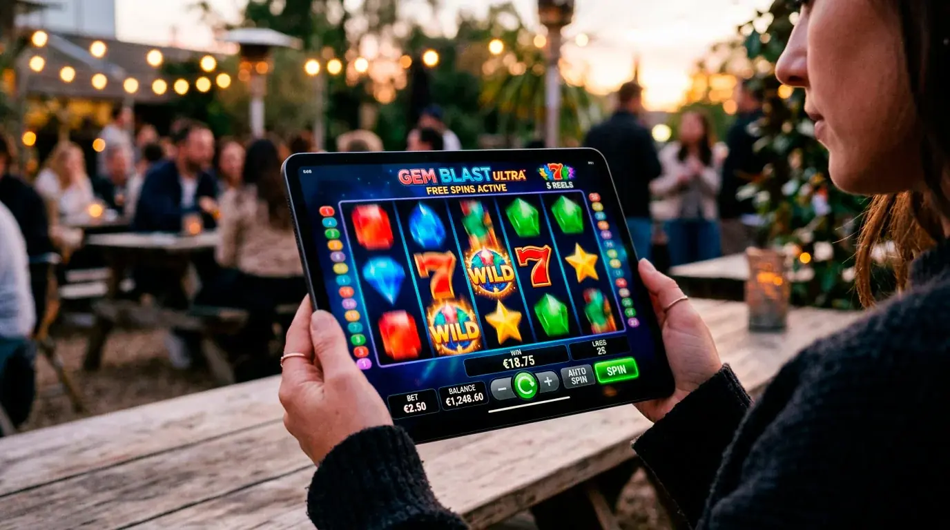 Video slot machine with multiple paylines, bonus features and high-volatility gameplay