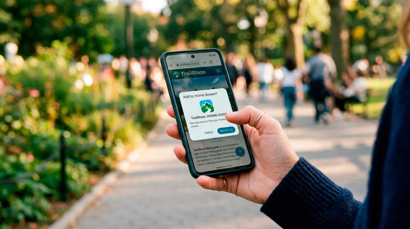 PWA install prompt on smartphone for Rollino Casino mobile access