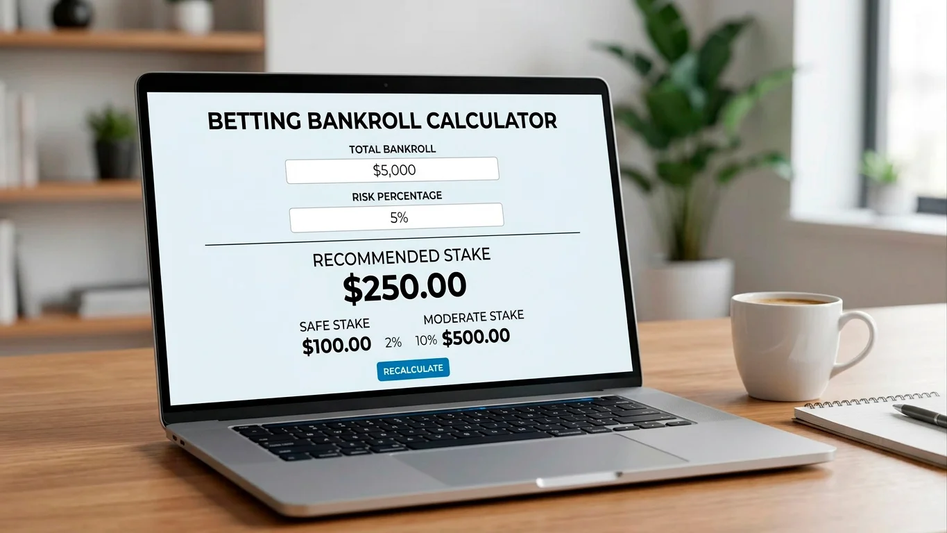 Stake size calculation example showing optimal bet per spin amount