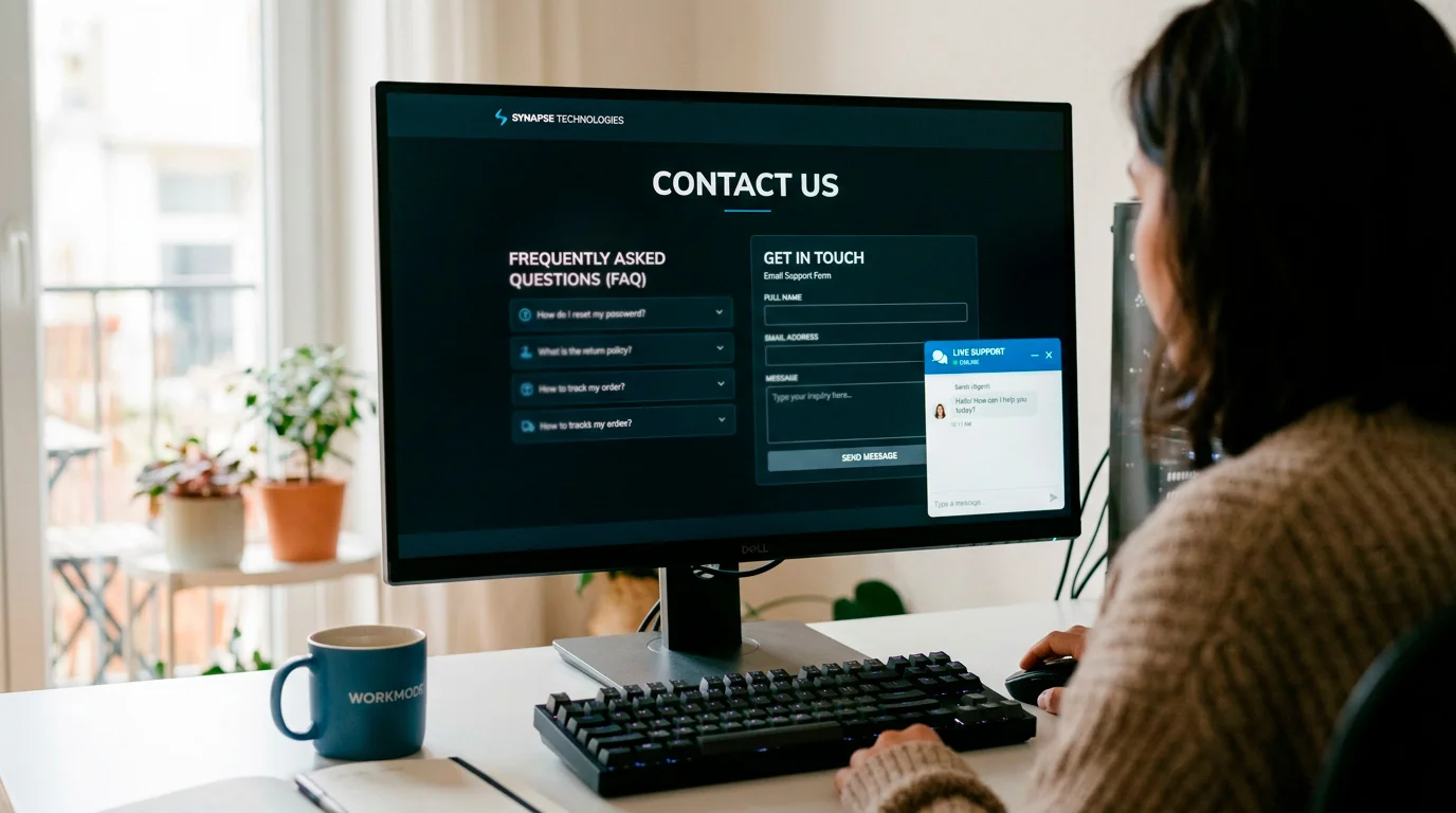Casino support contact options page showing live chat and email